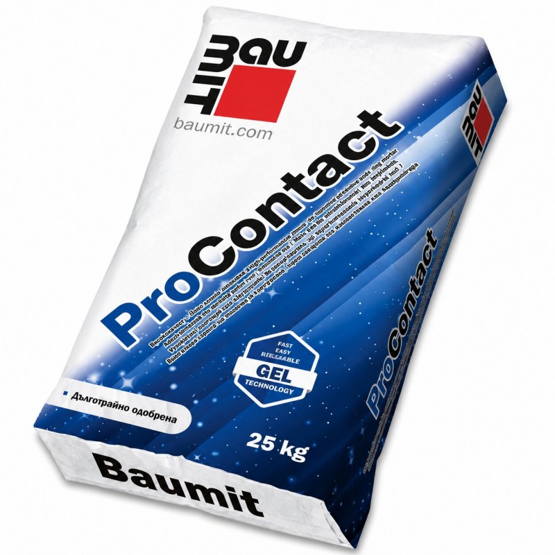 Adhesive and Skim Coat Baumit ProContact Gel 25 kg. price
