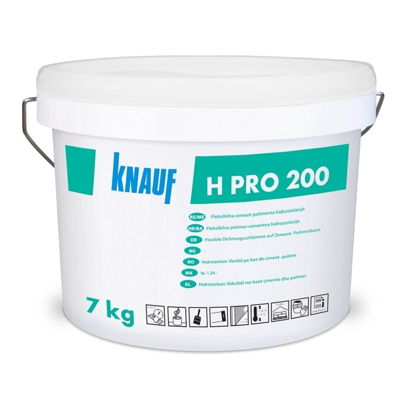 Knauf H PRO 200, two-component polymer-cement mixture for waterproofing for interior and exterior applications price
